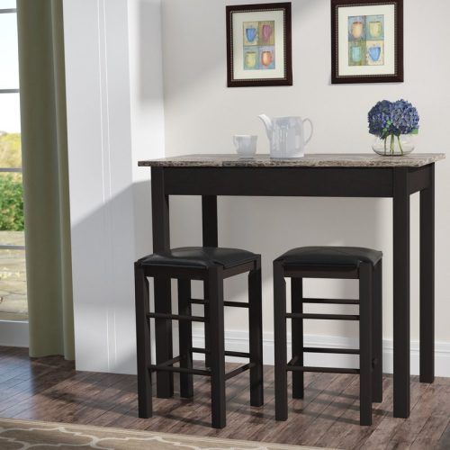 Berrios 3 Piece Counter Height Dining Sets (Photo 4 of 20)