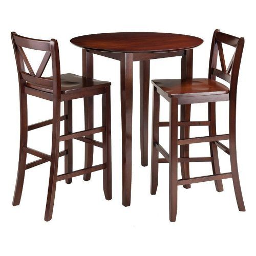 Bettencourt 3 Piece Counter Height Solid Wood Dining Sets (Photo 15 of 20)