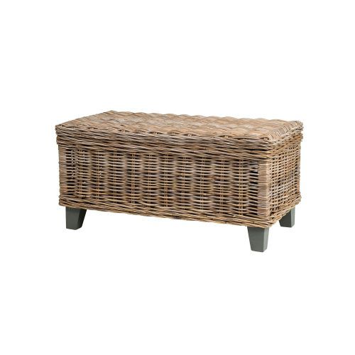 Rustic Coffee Tables With Wicker Storage Baskets (Photo 8 of 20)