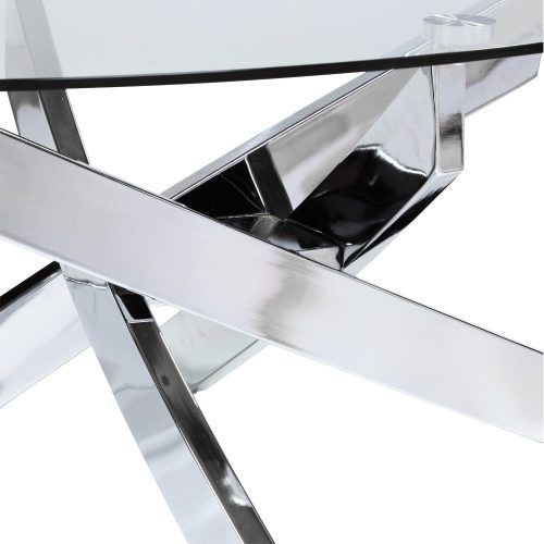 Propel Modern Chrome Oval Coffee Tables (Photo 2 of 20)