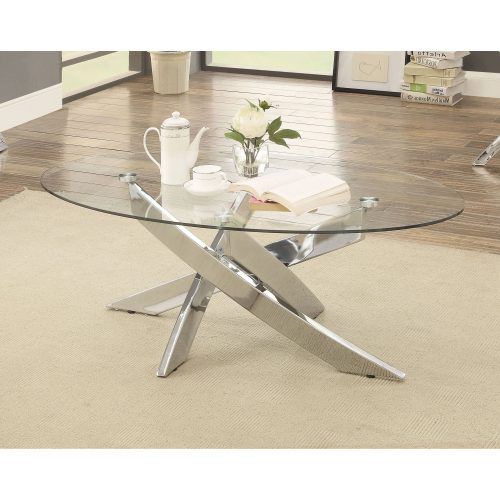 Propel Modern Chrome Oval Coffee Tables (Photo 1 of 20)