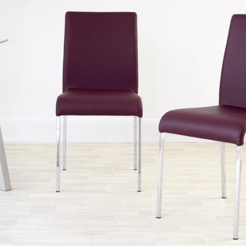Purple Faux Leather Dining Chairs (Photo 7 of 20)