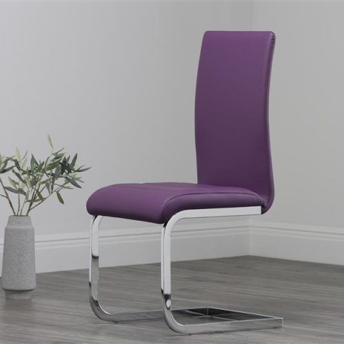 Purple Faux Leather Dining Chairs (Photo 8 of 20)