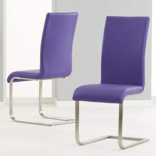 Purple Faux Leather Dining Chairs (Photo 1 of 20)