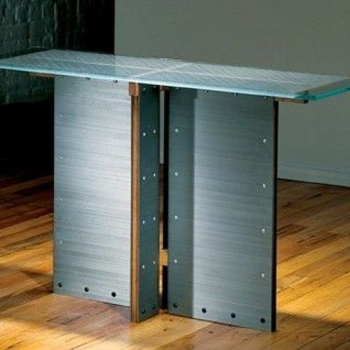 Glass And Stainless Steel Console Tables (Photo 16 of 20)