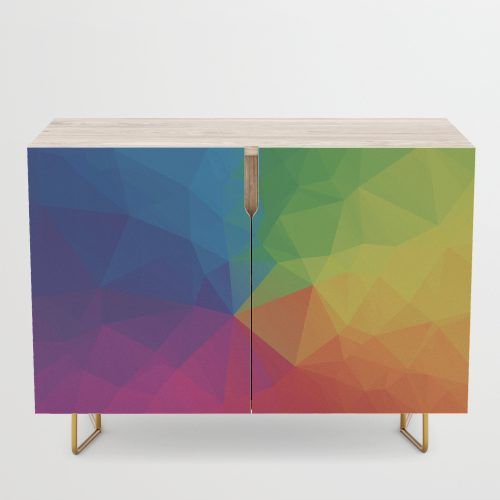 Multi Colored Geometric Shapes Credenzas (Photo 5 of 20)