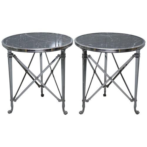 Mix Leather Imprint Metal Frame Console Tables (Photo 15 of 20)