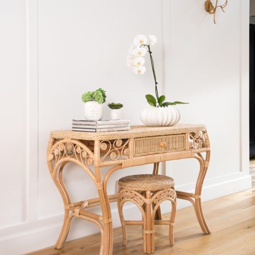 Natural Cane Media Console Tables (Photo 7 of 20)