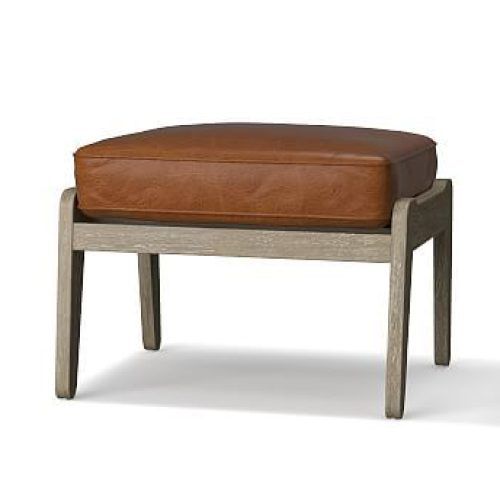 Camber Caramel Leather Ottomans (Photo 14 of 20)