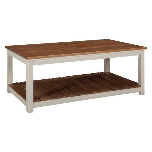 Alaterre Country Cottage Wooden Long Coffee Tables (Photo 16 of 20)