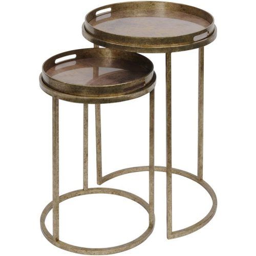 Antique Gold Nesting Coffee Tables (Photo 18 of 20)