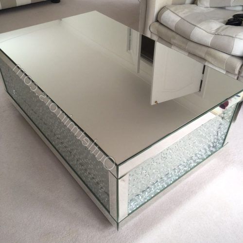 Contemporary Chrome Glass Top And Mirror Shelf Coffee Tables (Photo 18 of 20)