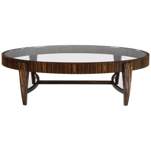 Furniture Of America Crescent Dark Cherry Glass Top Oval Coffee Tables (Photo 10 of 20)