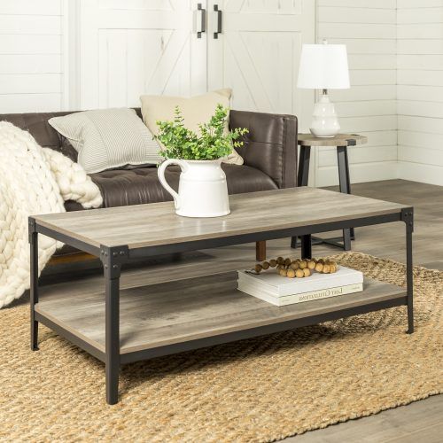 Gray Driftwood And Metal Coffee Tables (Photo 11 of 20)