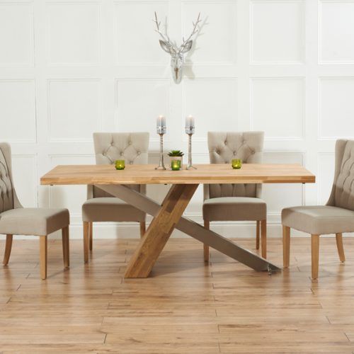 Oak Dining Tables And Fabric Chairs (Photo 4 of 20)