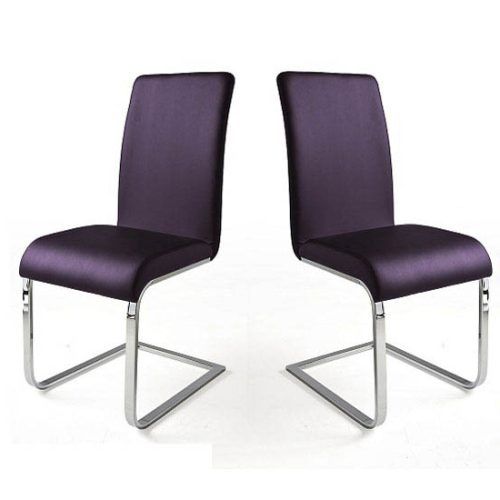 Purple Faux Leather Dining Chairs (Photo 18 of 20)