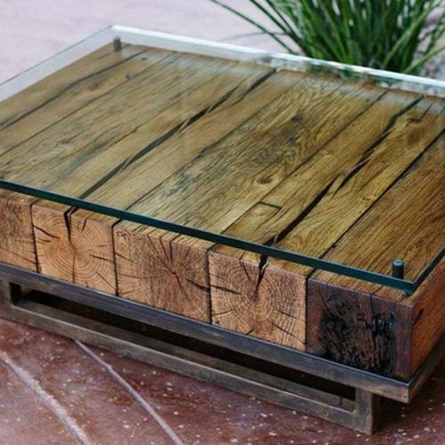 Reclaimed Wood And Glass Coffee Tables (Photo 15 of 20)