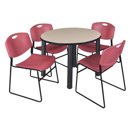 Round Breakroom Tables And Chair Set (Photo 5 of 20)