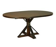 2024 Latest Geneve Maple Solid Wood Pedestal Dining Tables