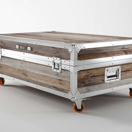 Steamer Trunk Stainless Steel Coffee Tables (Photo 6 of 20)