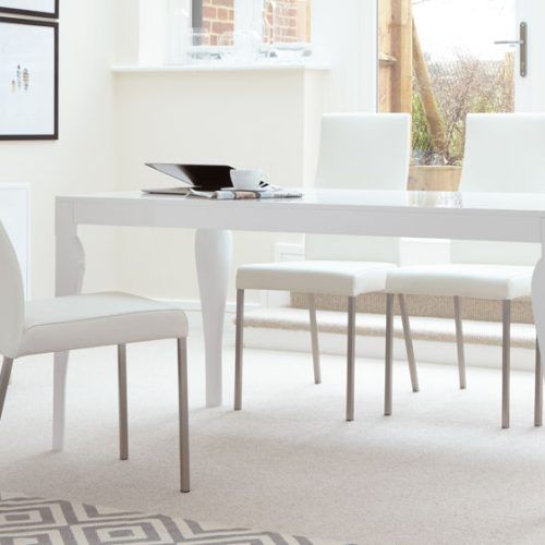 White Gloss Dining Tables And 6 Chairs (Photo 1 of 20)
