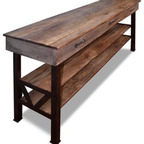 Reclaimed Wood Console Tables (Photo 6 of 20)