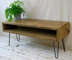 2024 Latest Industrial Tv Stands with Metal Legs Rustic Brown