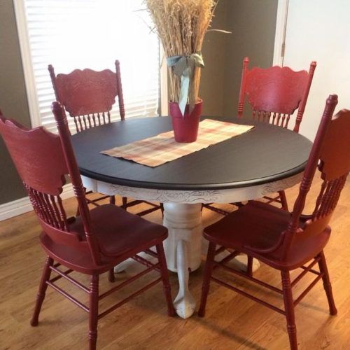 Red Dining Table Sets (Photo 7 of 20)