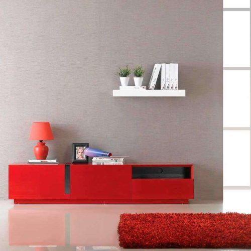 Red Gloss Tv Stands (Photo 2 of 15)