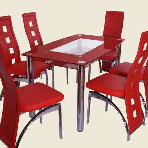 Red Dining Table Sets (Photo 16 of 20)