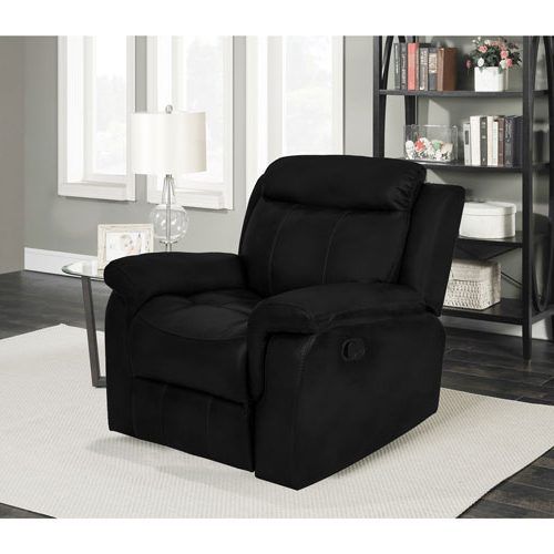 Black Faux Leather Swivel Recliners (Photo 16 of 20)