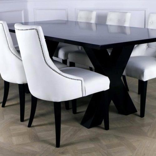 White Leather Dining Room Chairs (Photo 6 of 20)