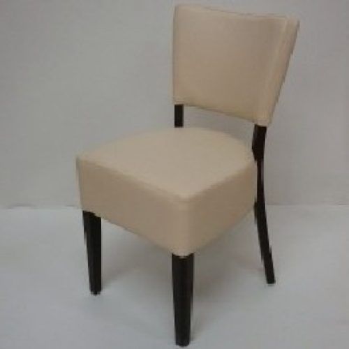Cream Faux Leather Dining Chairs (Photo 11 of 20)