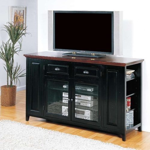 Oak Tv Stands With Glass Doors (Photo 11 of 15)
