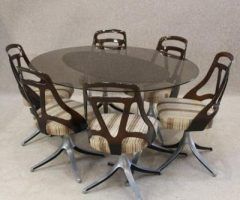 20 Ideas of Retro Glass Dining Tables and Chairs