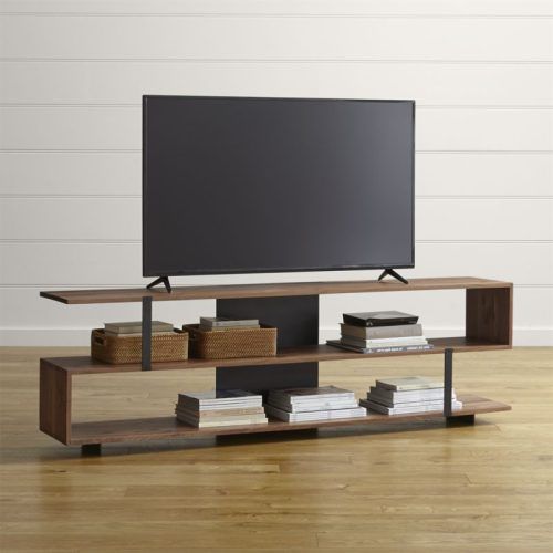 Rustic Grey Tv Stand Media Console Stands For Living Room Bedroom (Photo 19 of 20)