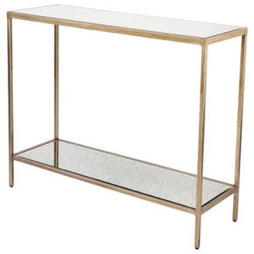 Gold And Clear Acrylic Console Tables (Photo 4 of 20)