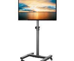 20 Inspirations Rolling Tv Cart Mobile Tv Stands with Lockable Wheels