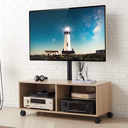 Easyfashion Adjustable Rolling Tv Stands For Flat Panel Tvs (Photo 20 of 20)