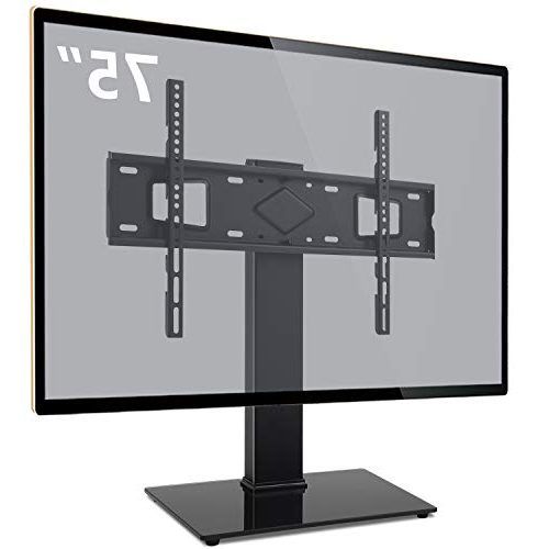 Rfiver Universal Floor Tv Stands Base Swivel Mount With Height Adjustable Cable Management (Photo 2 of 20)