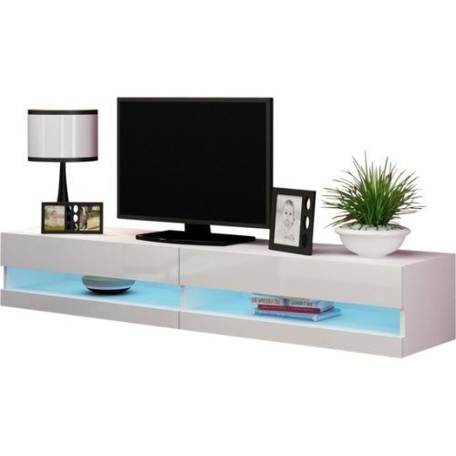 Milano 200 Wall Mounted Floating Led 79" Tv Stands (Photo 11 of 20)