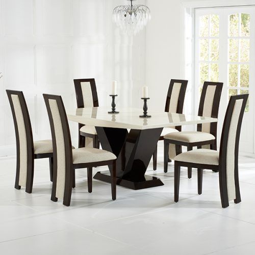 Cream Gloss Dining Tables And Chairs (Photo 14 of 20)