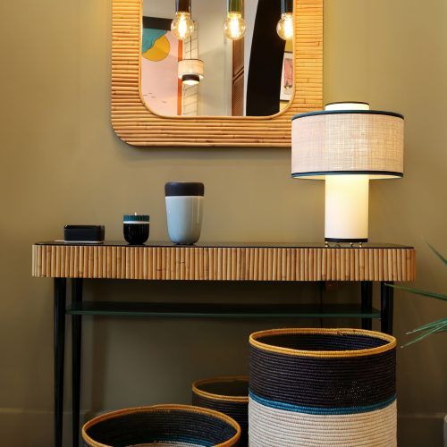 Natural Cane Media Console Tables (Photo 9 of 20)