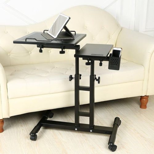 Modern Mobile Rolling Tv Stands With Metal Shelf Black Finish (Photo 14 of 20)