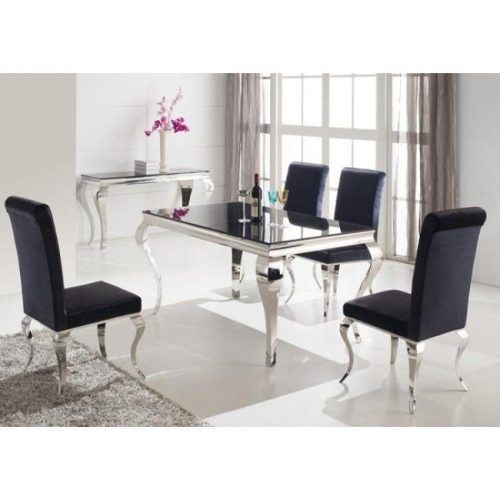 Caira Black 5 Piece Round Dining Sets With Diamond Back Side Chairs (Photo 11 of 20)