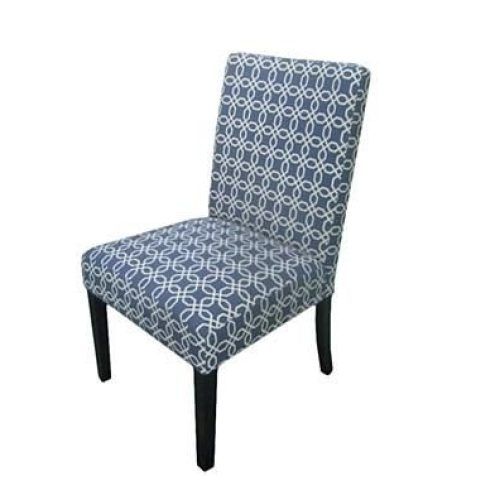 Blue Fabric Lounge Chair And Ottomans Set (Photo 7 of 20)