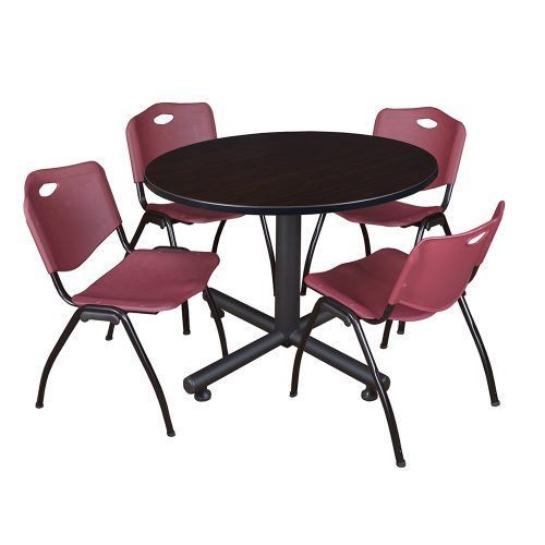 Round Breakroom Tables And Chair Set (Photo 8 of 20)