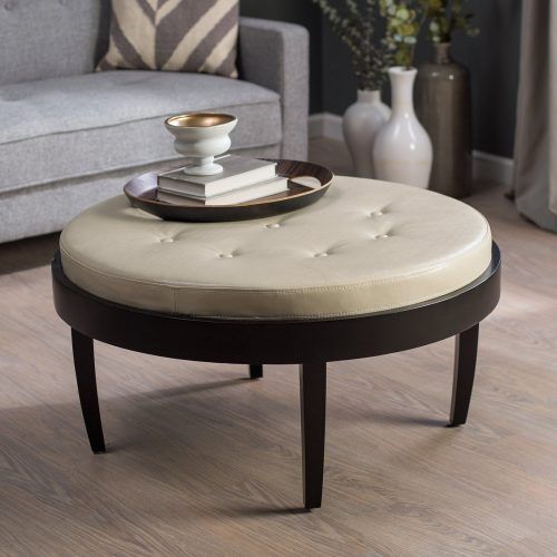 Round Button Tufted Coffee Tables (Photo 10 of 20)