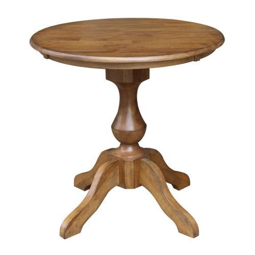 Boothby Drop Leaf Rubberwood Solid Wood Pedestal Dining Tables (Photo 7 of 20)