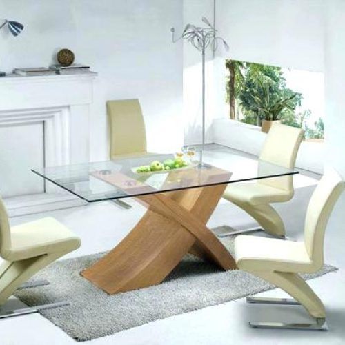 Round Glass Dining Tables With Oak Legs (Photo 7 of 20)